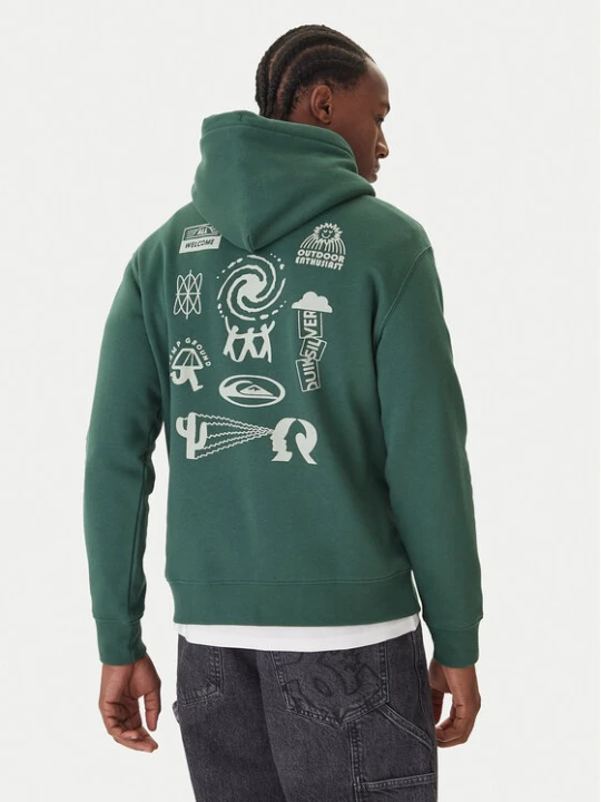 Zdjęcie produktu Quiksilver Bluza Salt Water Graphic EQYFT05126 Zielony Comfort Fit