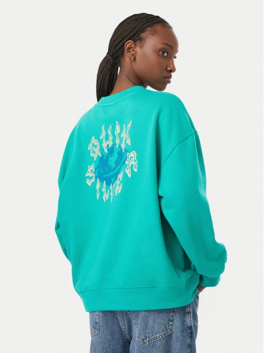 Zdjęcie produktu Quiksilver Bluza Standard Crew EQWFT03188 Turkusowy Regular Fit