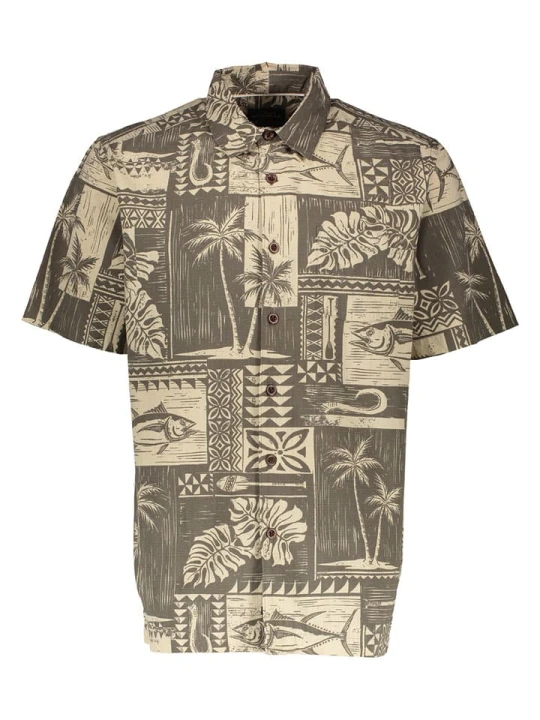 Zdjęcie produktu Quiksilver Koszula "Tuna Palm" - Regular fit - w kolorze beżowym rozmiar: S