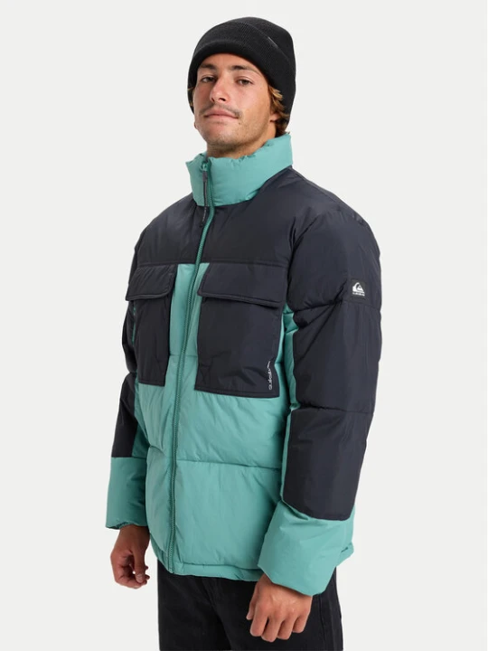 Zdjęcie produktu Quiksilver Kurtka zimowa Stay Puff EQYJK04179 Turkusowy Regular Fit