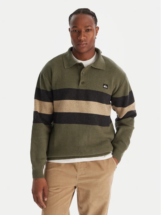 Zdjęcie produktu Quiksilver Sweter Cooper EQYSW03331 Zielony Regular Fit