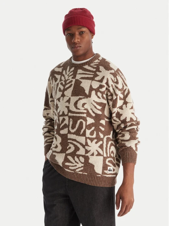 Zdjęcie produktu Quiksilver Sweter Hall City EQYSW03329 Brązowy Regular Fit