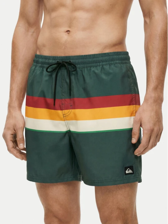 Zdjęcie produktu Quiksilver Szorty kąpielowe Everyday Printed Volley 15 EQYJV04219 Zielony Regular Fit