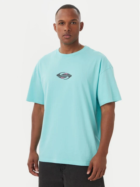 Zdjęcie produktu Quiksilver T-Shirt Global Heat EQYZT08021 Turkusowy Regular Fit