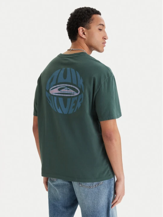 Zdjęcie produktu Quiksilver T-Shirt Quikglobe EQYZT08295 Zielony Comfort Fit
