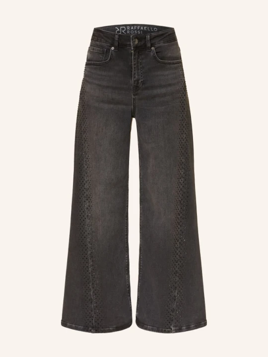 Zdjęcie produktu Raffaello Rossi Jeansy Wide Leg Sventy Z Kamieniami Ozdobnymi grau 980 ASPHALT