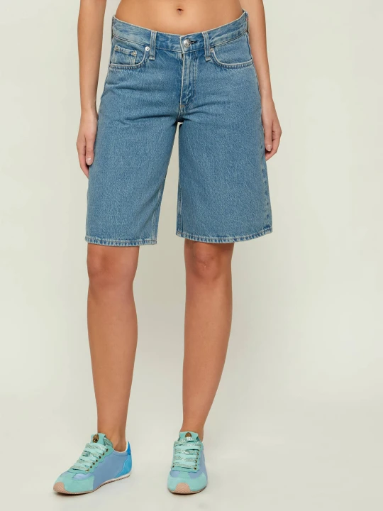 Zdjęcie produktu Rag&Bone Jeansowe bermudy Ariel | Relaxed fit rag & bone niebieski