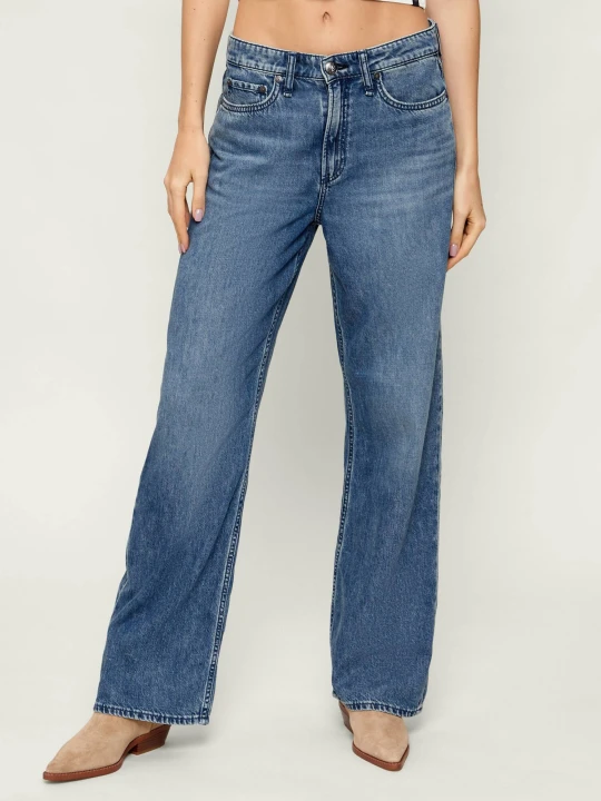 Zdjęcie produktu Rag&Bone Jeansy LOGAN | Relaxed fit | mid rise rag & bone niebieski