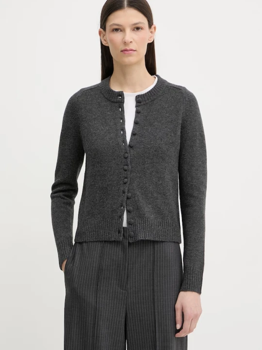 Zdjęcie produktu rag & bone kardigan damski z dodatkiem wełny Wallace szary
