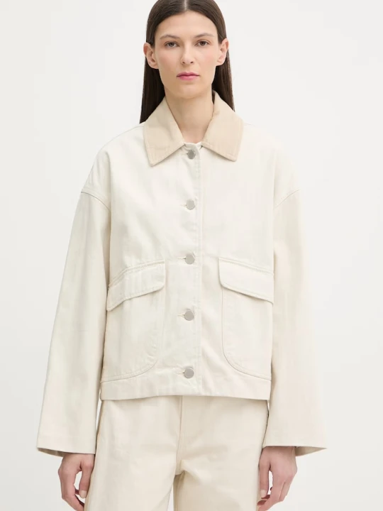 Zdjęcie produktu rag & bone krótka kurtka damska bawełniana Natalia beżowy