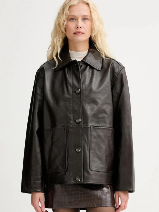 Zdjęcie produktu Rag & Bone kurtka skórzana brązowy