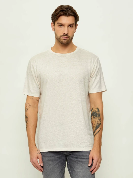 Zdjęcie produktu Rag&Bone Lniany t-shirt | Classic fit rag & bone beżowy