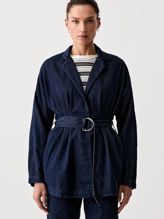 Zdjęcie produktu rag & bone marynarka jednorzędowa damska jeansowa Mandi granatowy