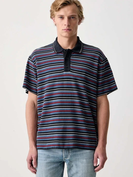 Zdjęcie produktu rag & bone polo męskie bawełniane granatowy
