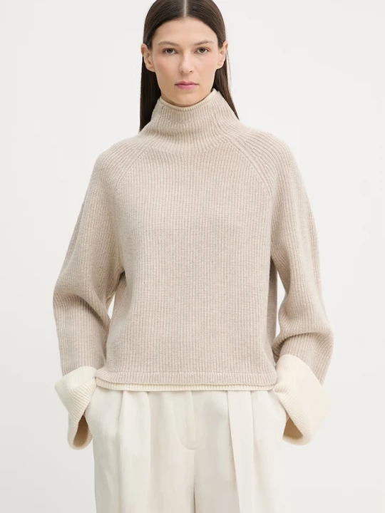 Zdjęcie produktu rag & bone sweter damski wełniany Ilaria beżowy