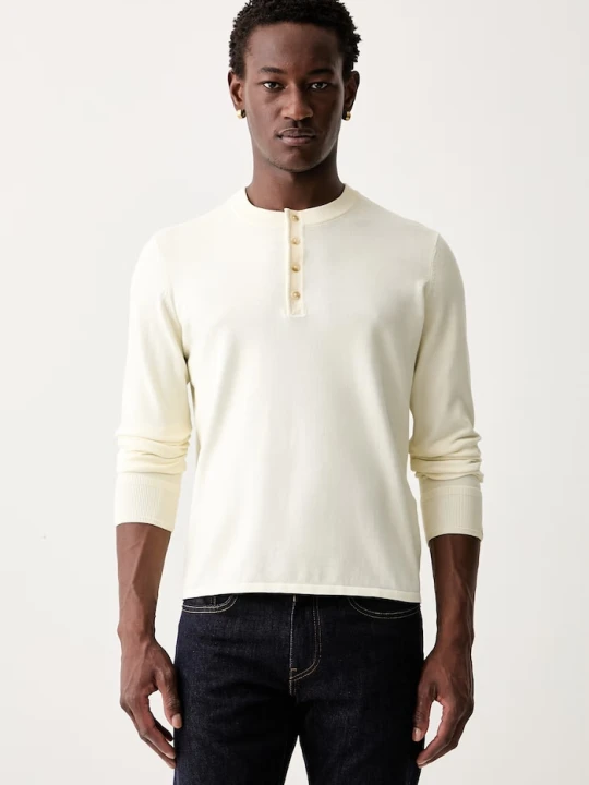 Zdjęcie produktu Rag & Bone sweter męski bawełniany beżowy