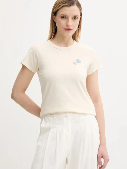 Zdjęcie produktu Rag & Bone t-shirt bawełniany beżowy