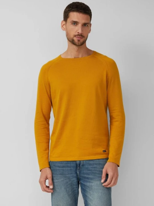Zdjęcie produktu Raglanowy sweter wykonany z czystej bawełny s.Oliver żółty