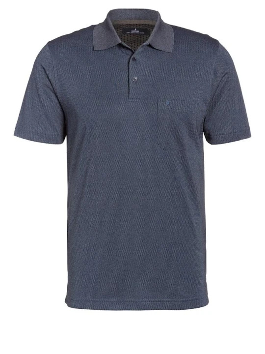 Zdjęcie produktu Ragman Koszulka Polo Z Pikowanym Wzorem blau GRANATOWY