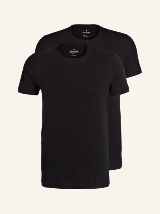 Zdjęcie produktu Ragman T-Shirt, 2 Szt. schwarz CZARNY