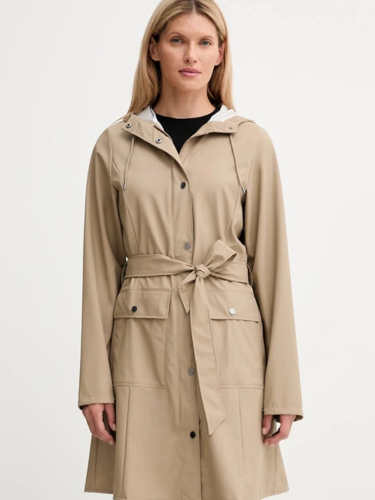 Zdjęcie produktu Rains kurtka 18130 Curve Long Jacket beżowy