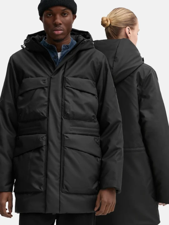 Zdjęcie produktu Rains kurtka Askim Long Insulated Cargo Jacket W3T4 czarny