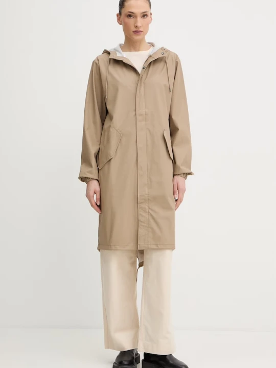 Zdjęcie produktu Rains kurtka przeciwdeszczowa 18140 Fishtail Parka W3 beżowy