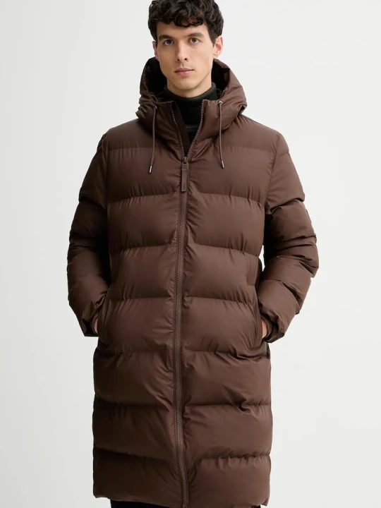 Zdjęcie produktu Rains kurtka przeciwdeszczowa Alta Longer Puffer Jacket W3T4 brązowy