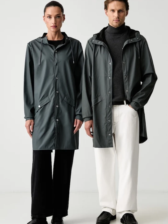 Zdjęcie produktu Rains kurtka przeciwdeszczowa Long Jacket W3 szary