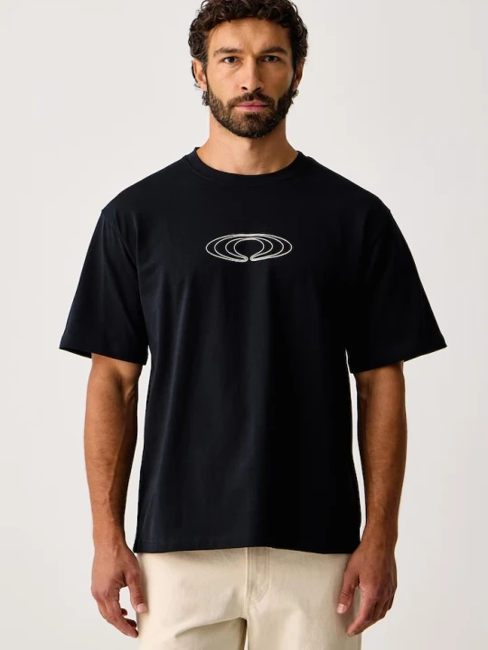 Zdjęcie produktu Rains T-shirt męski bawełniany Classic T-shirt Splash czarny