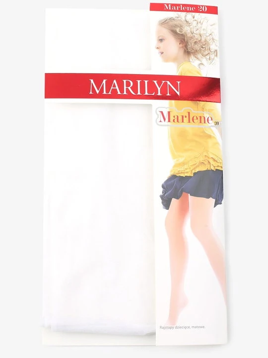 Zdjęcie produktu Rajstopy dziecięce białe gładkie Marlene 20 Marilyn