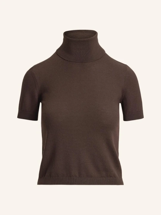 Zdjęcie produktu Ralph Lauren Collection Dzianinowa Koszulka Z Kaszmiru braun CIEMNOBRĄZOWY