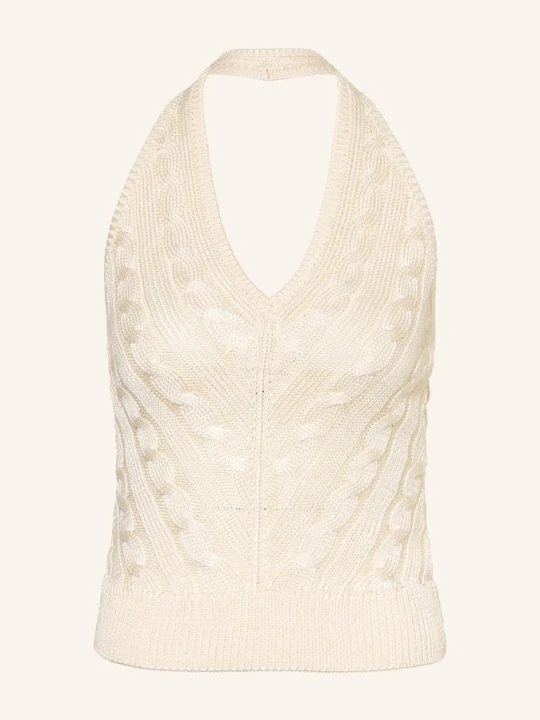 Zdjęcie produktu Ralph Lauren Collection Jedwabna Bluzka Z Dzianiny weiss ECRU
