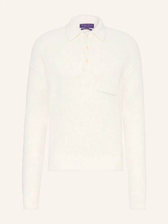 Zdjęcie produktu Ralph Lauren Purple Label Dzianinowa Koszulka Polo Z Jedwabiu beige