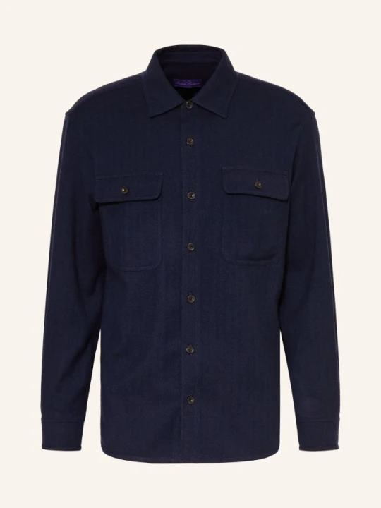 Zdjęcie produktu Ralph Lauren Purple Label Koszula Flanelowa Comfort Fit Z Dodatkiem Kaszmiru blau GRANATOWY