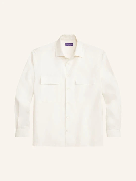 Zdjęcie produktu Ralph Lauren Purple Label Koszula Lniana Relaxed Fit weiss KREMOWY