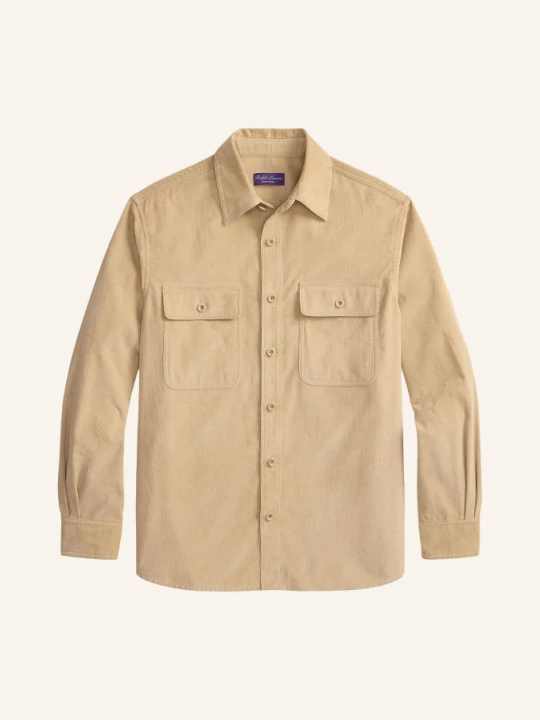 Zdjęcie produktu Ralph Lauren Purple Label Koszula Z Sztruksu O Kroju Comfort Fit beige