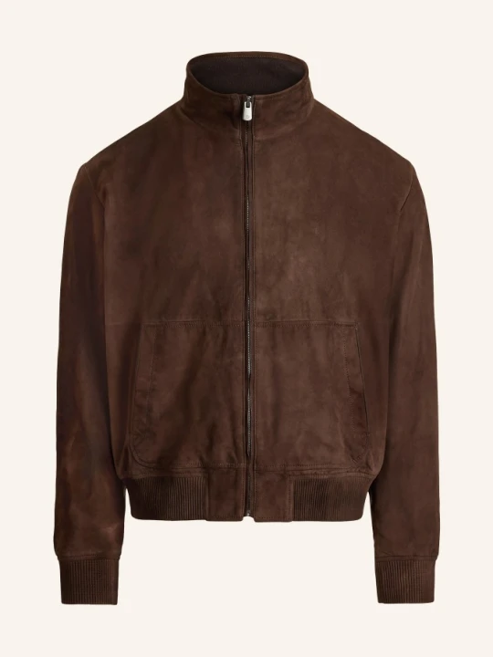 Zdjęcie produktu Ralph Lauren Purple Label Skórzana Kurtka braun CIEMNOBRĄZOWY