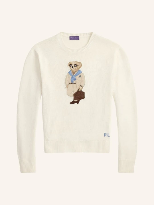 Zdjęcie produktu Ralph Lauren Purple Label Sweter Z Jedwabiem weiss