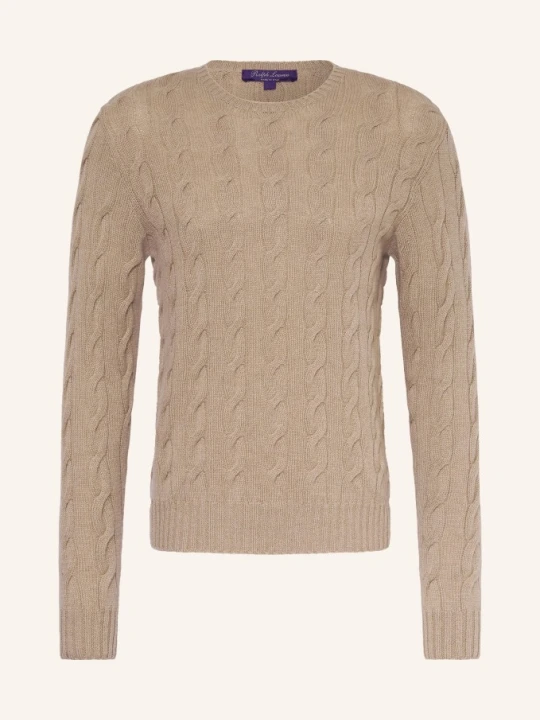 Zdjęcie produktu Ralph Lauren Purple Label Sweter Z Kaszmiru beige JASNOBRĄZOWY