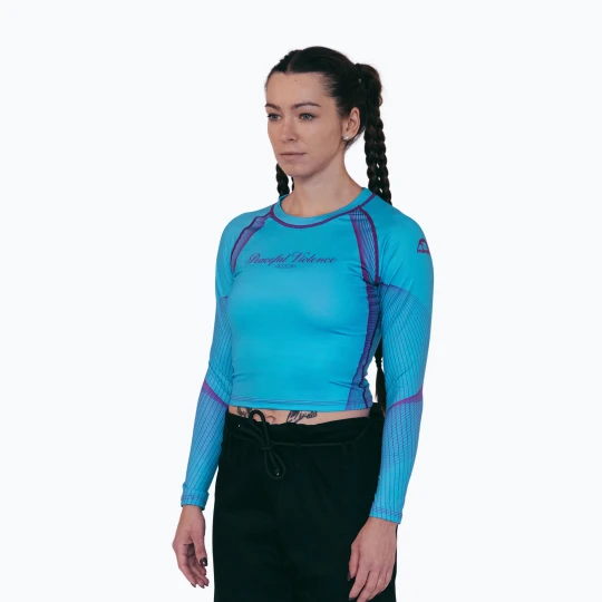 Zdjęcie produktu Rashguard longsleeve damski MANTO Peaceful Violence niebieski