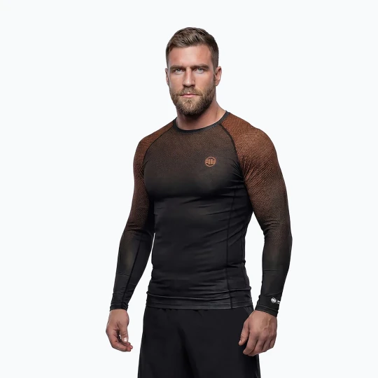 Zdjęcie produktu Rashguard longsleeve męski Pitbull Belt Rashguard brown