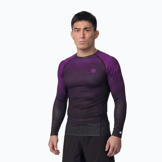 Zdjęcie produktu Rashguard longsleeve męski Pitbull Belt Rashguard purple Fioletowy
