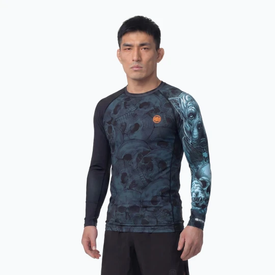 Zdjęcie produktu Rashguard longsleeve męski Pitbull Guardian Angel Rashguard black Niebieski