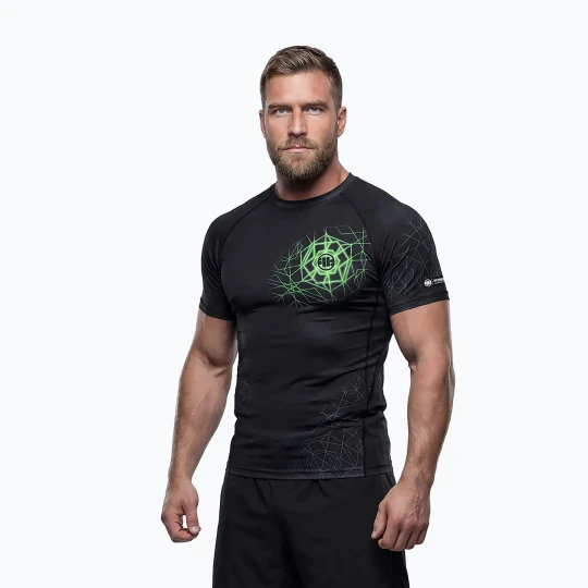 Zdjęcie produktu Rashguard męski Pitbull Ray Rashguard fluo green Czarny
