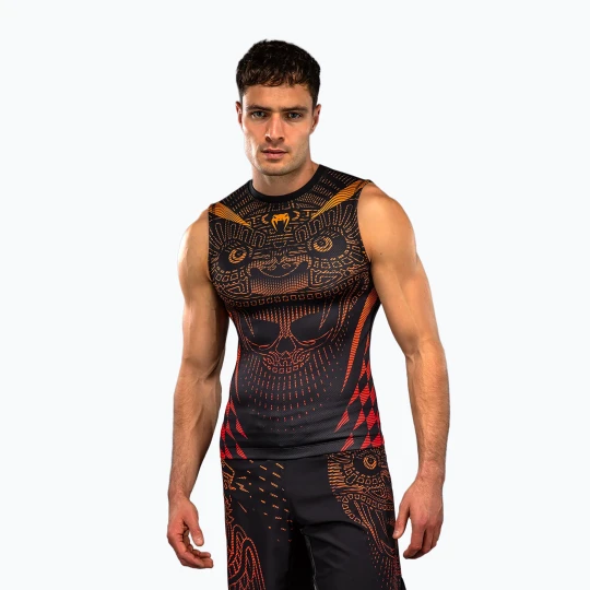 Zdjęcie produktu Rashguard męski Venum Quetzal Fury Sleeveless Rashguard black/fury red/tangerine
