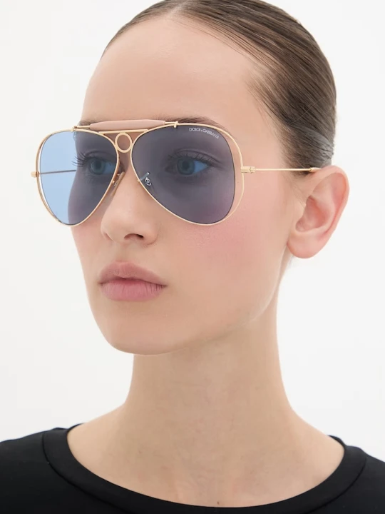 Zdjęcie produktu Ray-Ban okulary przeciwsłoneczne damskie RAY-BAN X DOLCE&GABBANA złoty