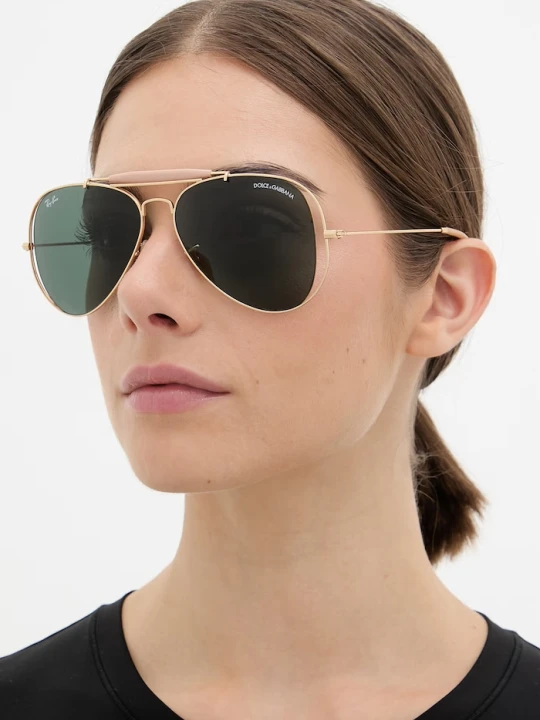 Zdjęcie produktu Ray-Ban okulary przeciwsłoneczne pilotki damskie RAY-BAN X DOLCE&GABBANA złoty