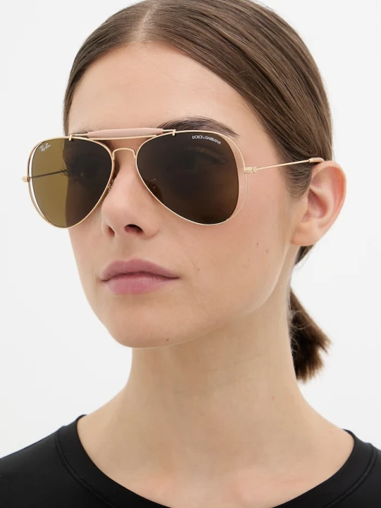 Zdjęcie produktu Ray-Ban okulary przeciwsłoneczne pilotki damskie RAY-BAN X DOLCE&GABBANA złoty