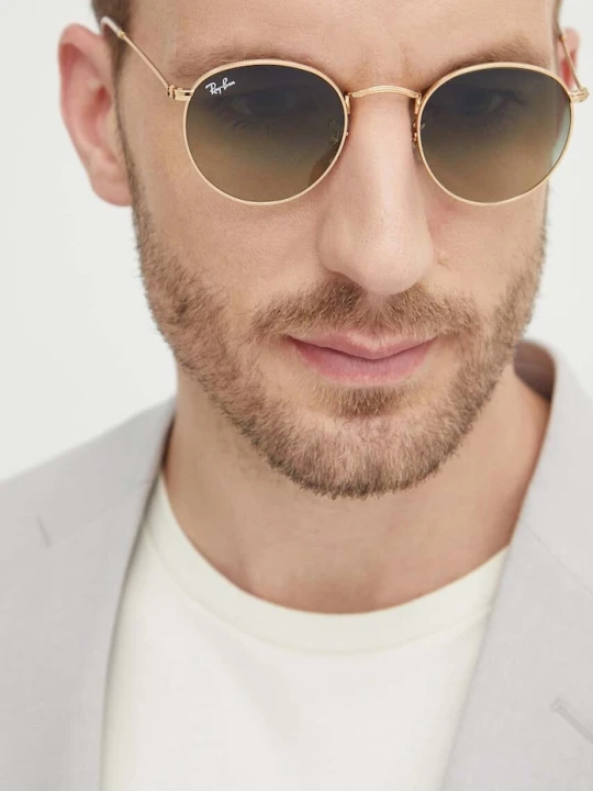 Zdjęcie produktu Ray-Ban okulary przeciwsłoneczne ROUND METAL złoty